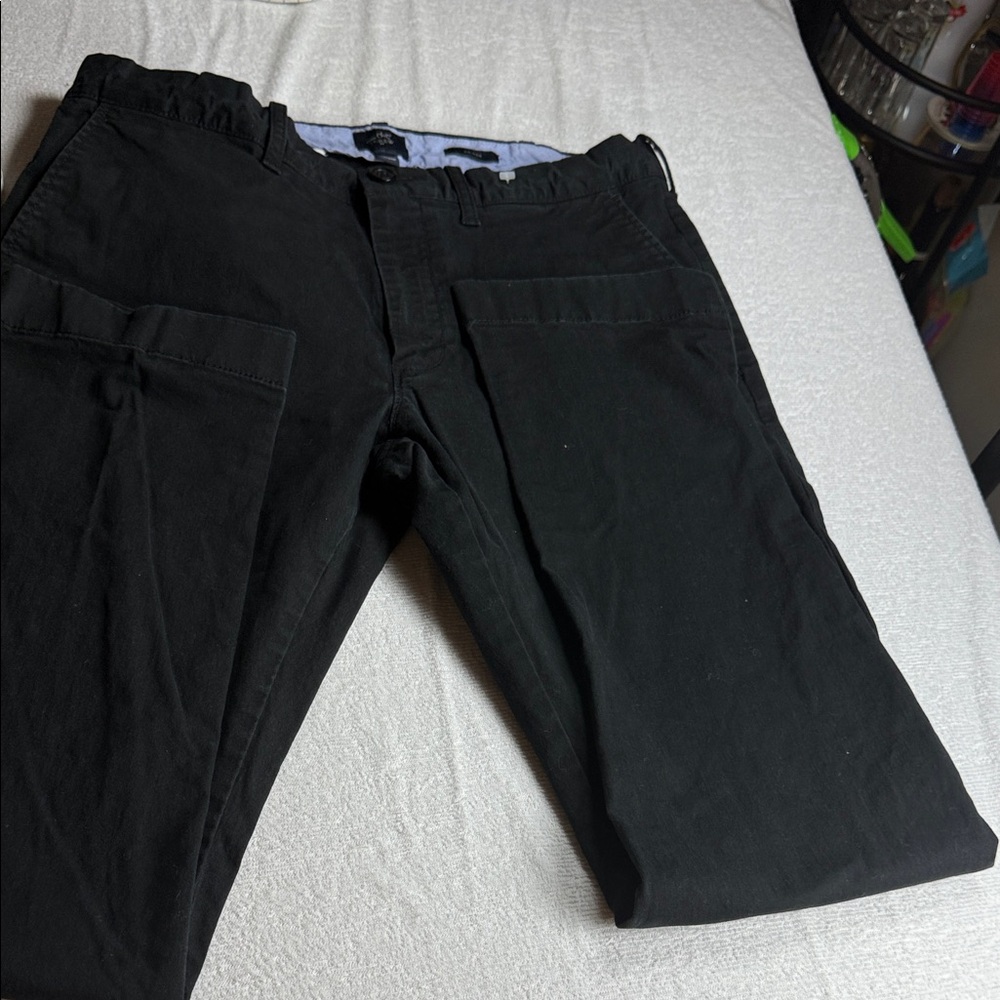 J. Crew Flex slim-fit Driggs khaki Men's Black Pants - Picture 7 of 10